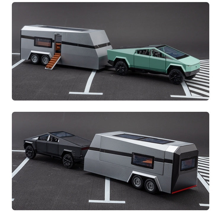 Simulation 1 To 32 Tesila Pickup Trailer Alloy Car Model Toy