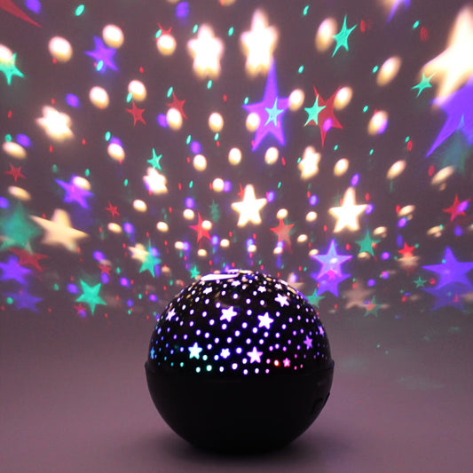 Battery Operated Star & Moon Projector Night Light – Color Changing Decor for Bedroom!