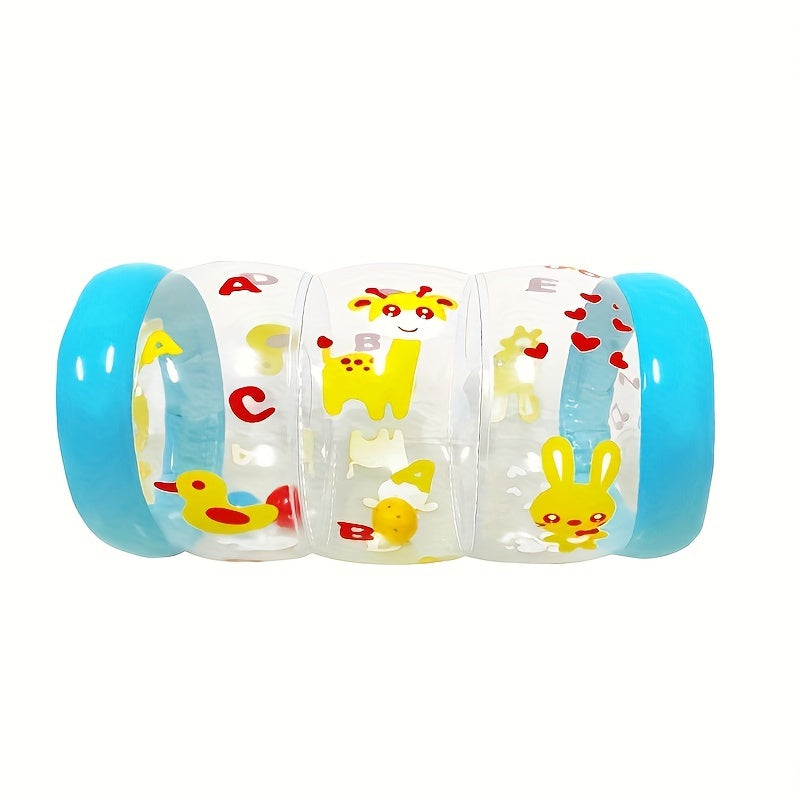 Crawling Activity Roller with Rattle & Ball – Cute Animal Toy for Home & Travel!