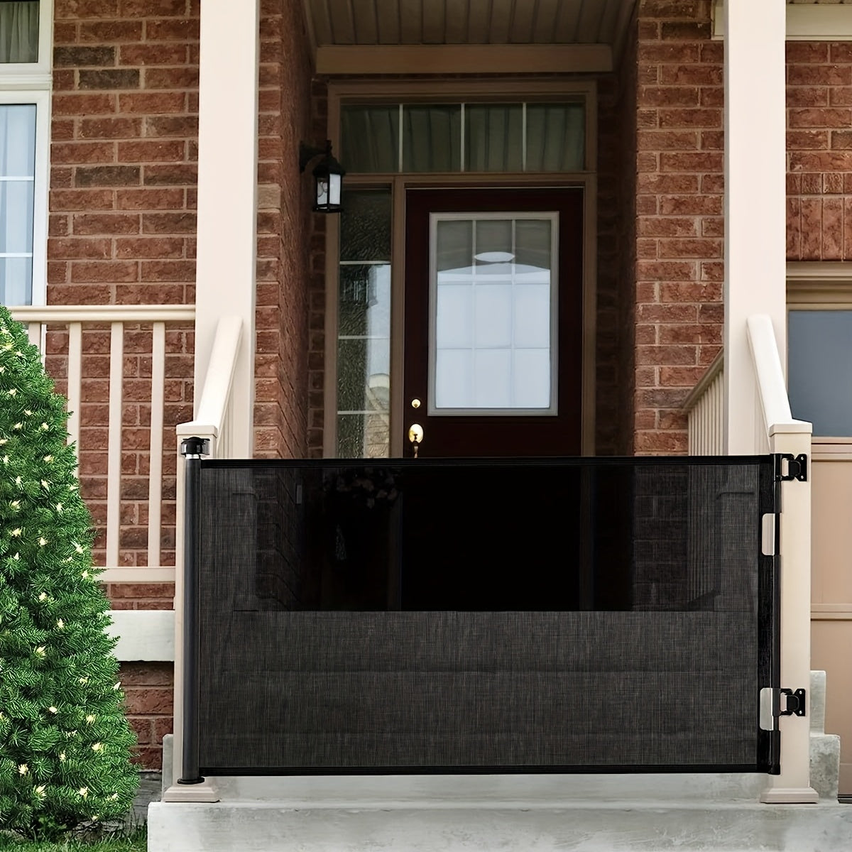 Retractable Pet Gate: 33” Tall, 55” Wide – Ideal for Stairs, Hallways & Doorways!