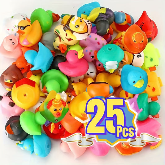 Colorful Rubber Ducks Bath Toys – Perfect for Kids' Pools, Beaches & Parties! 10/25/50pcs