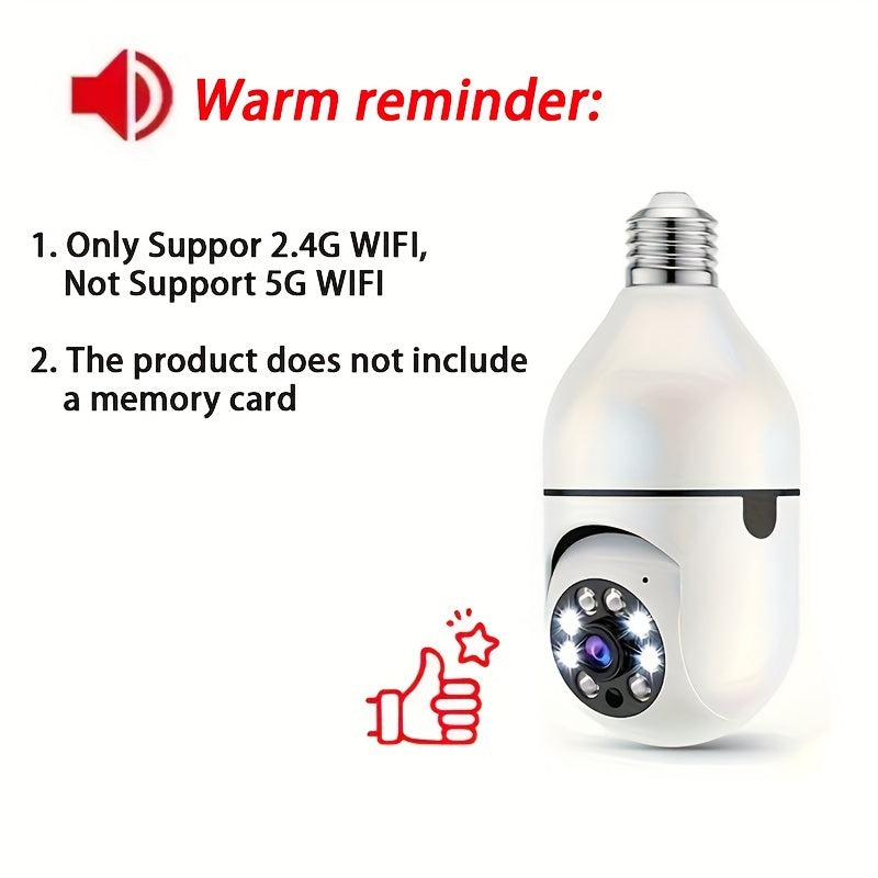 Smart 360° WiFi Security Camera – Motion Detection & Two-Way Audio for Indoor/Outdoor!