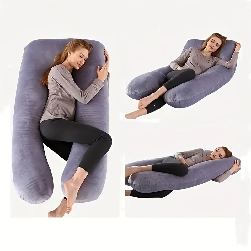 U-Shaped Pregnancy Pillow – Ultimate Comfort with Multifunctional Waist Support for Expecting Mothers!