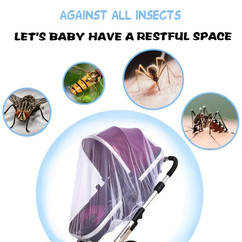 Portable Baby Mosquito Net – Breathable Bug Protection for Strollers, Cribs & Playards!