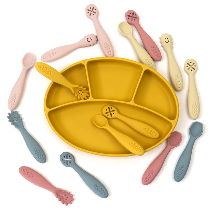 3PCS Cute Baby Learning Spoons Set – Ideal for Newborn Feeding & Toddler Weaning!