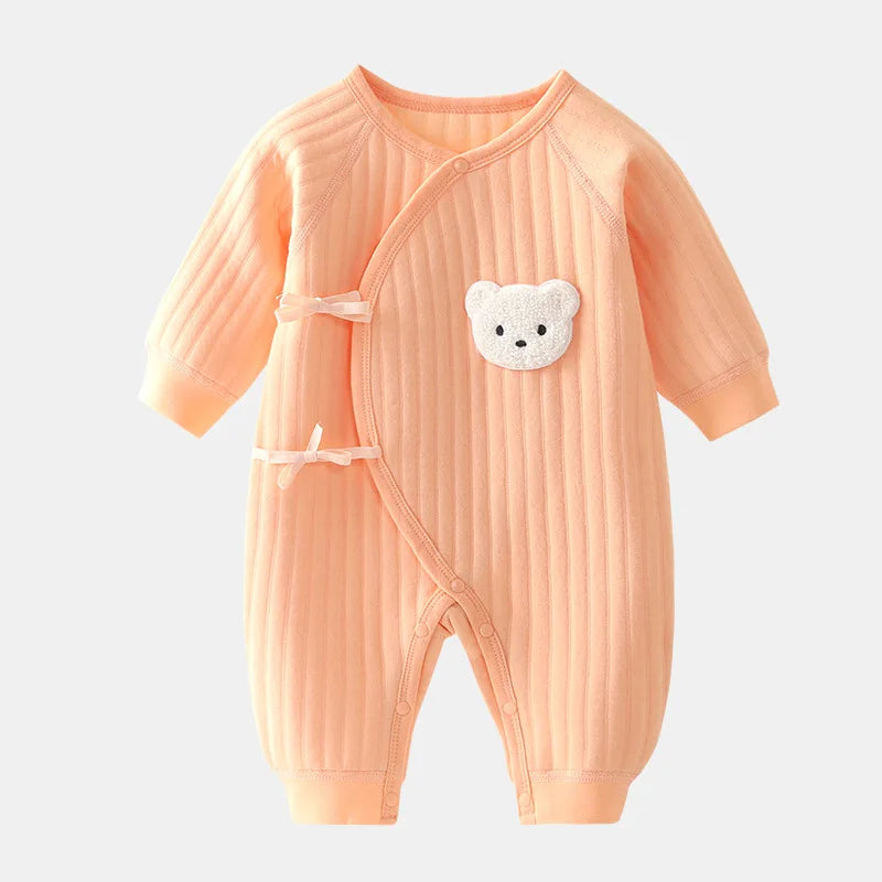 Baby Bodysuit Onesie – Cotton Toddler Wear for 0-6 Months, Thickened for Spring & Autumn!