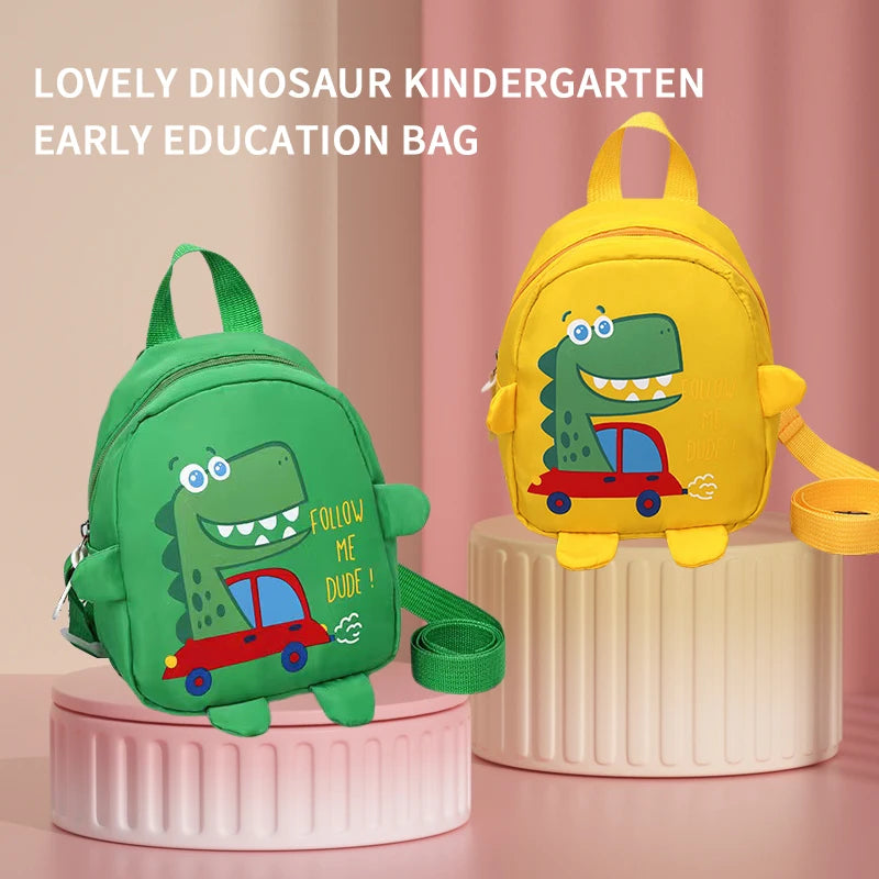 Kids Cartoon Mini Dinosaur Backpack – Anti-Lost Kindergarten Bag! 1PC