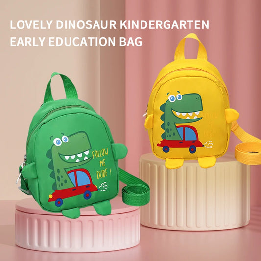 Kids Cartoon Mini Dinosaur Backpack – Anti-Lost Kindergarten Bag! 1PC