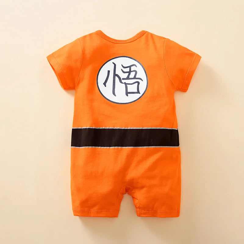 Anime Style Baby Jumpsuit – Soft Cotton, Short Sleeves, Perfect for Summer!