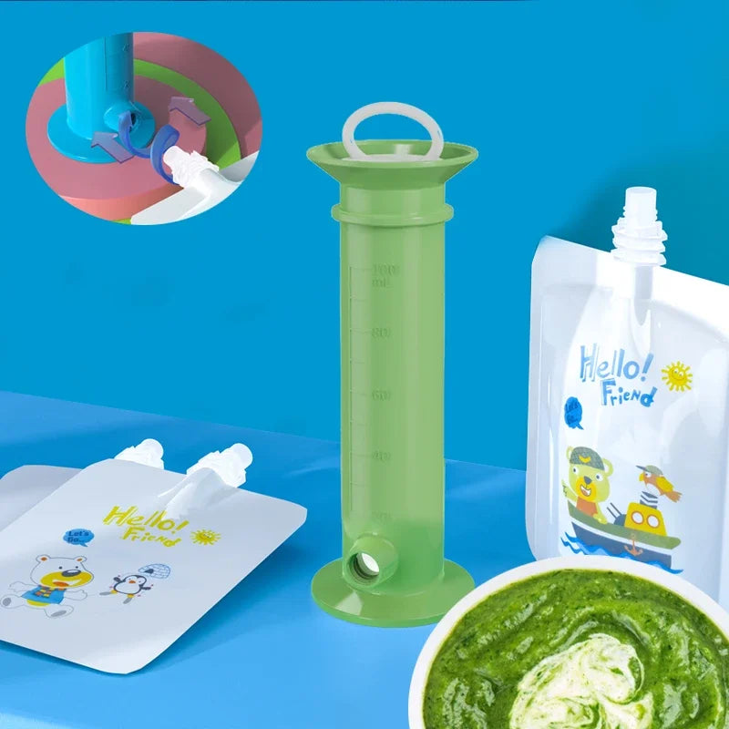 Baby Fruit Puree Dispenser – Food Pouch for Easy Feeding & Storage!