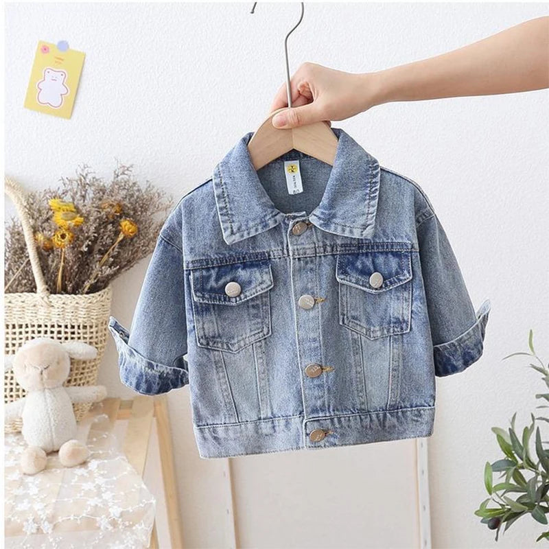 Fashion Cartoon Daisy Denim Jacket For Girls Coat Spring Autumn Children Outerwear Kids Casual Jackets Costume 2-7 Years