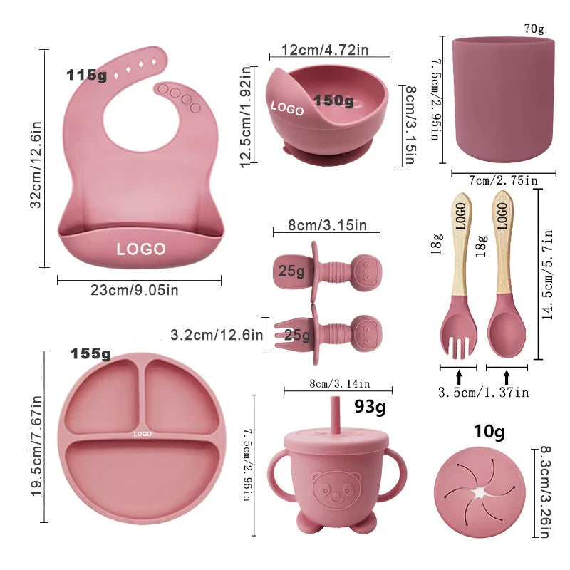 Baby Silicone Dining Set – Suction Bowl & Utensils for Independent Mealtime!