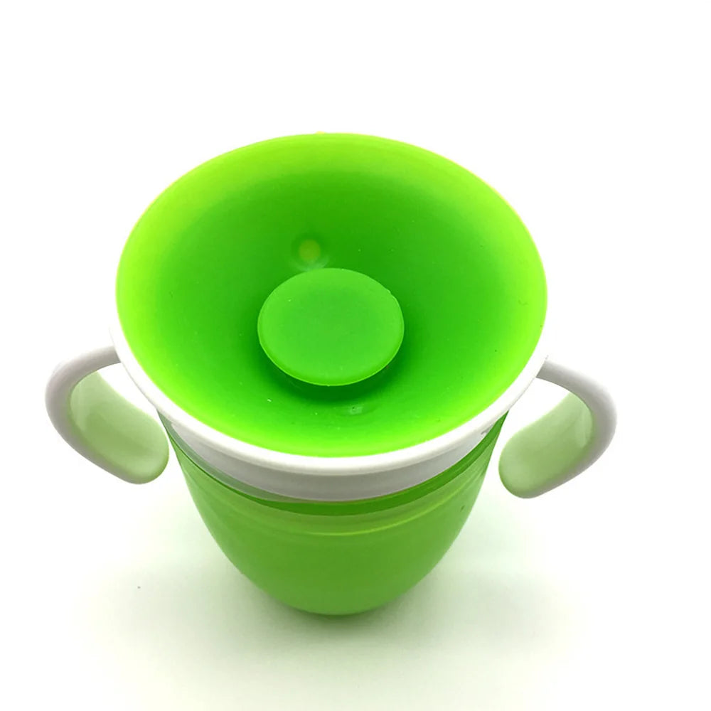 360° Rotating Baby Drinking Cup – Leakproof with Double Handles & Flip Lid!