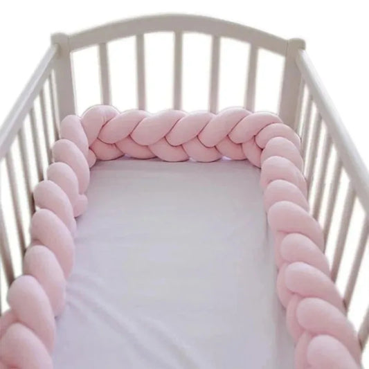 Baby Bumper Bed Braid Knot Pillow – 1,2,3,4M Crib Protector & Room Decor!