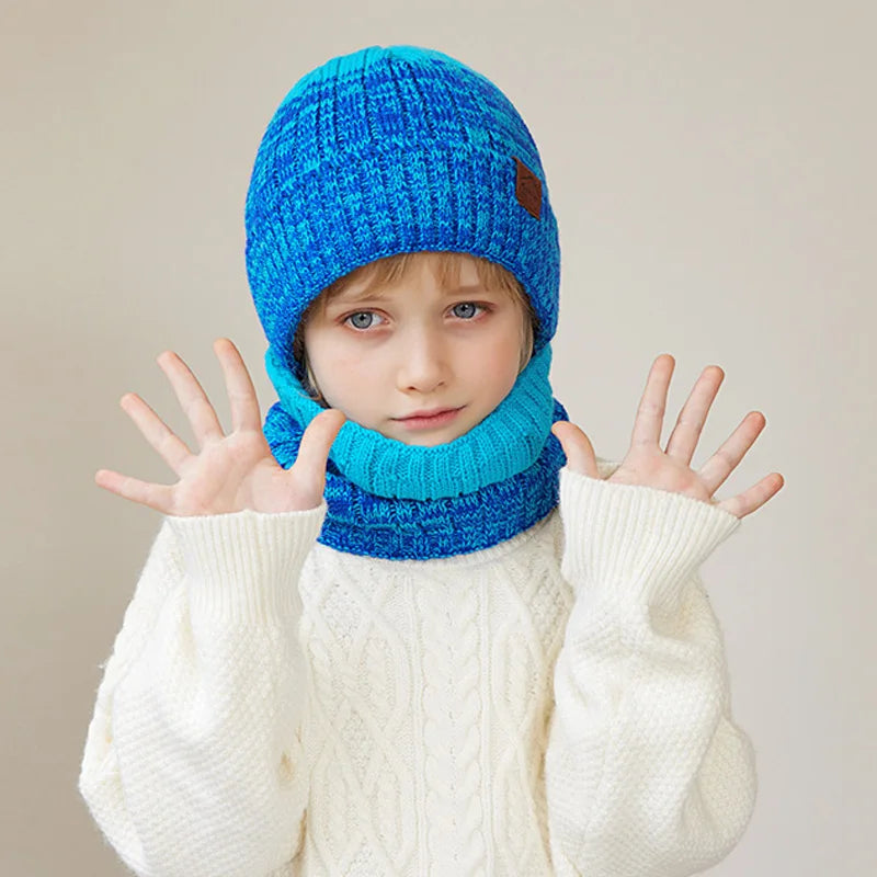 Kids Winter Hat, Scarf & Gloves Set – Warm Beanie & Non-Slip Gloves, Ages 4-10!