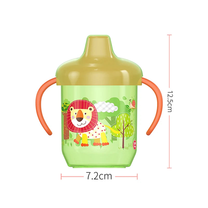 Cute Duckbill Cup Baby Learning Drinking Cup with Double Handle Flip Lid BPA Free Leakproof Infants Water Cups Bottle with Lid