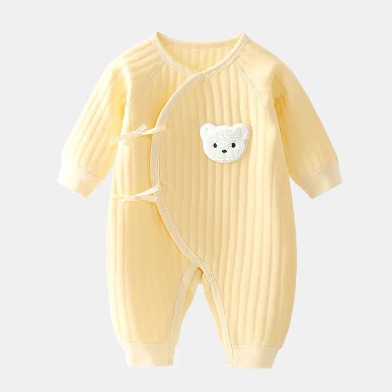 Baby Bodysuit Onesie – Cotton Toddler Wear for 0-6 Months, Thickened for Spring & Autumn!