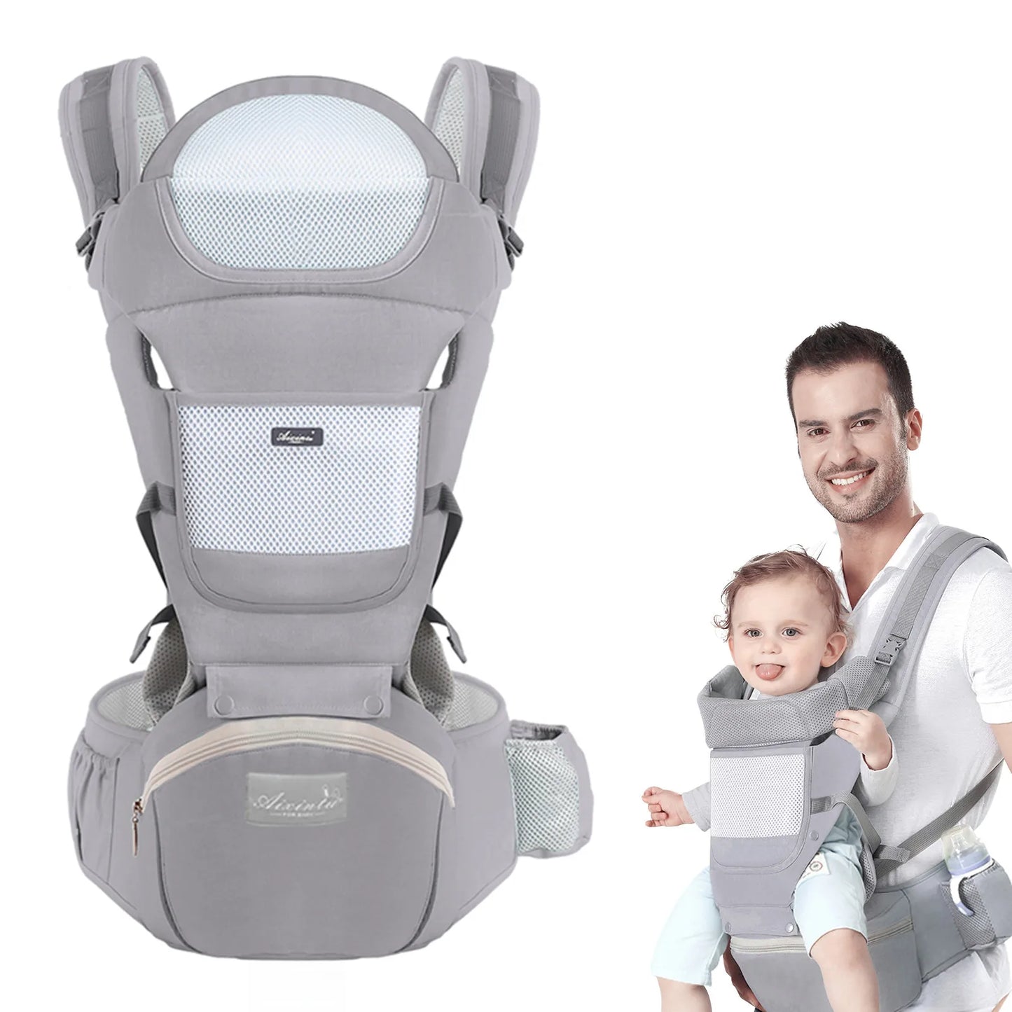 Ergonomic Baby Carrier Waist Stool – Multifunctional for Newborns to Toddlers!