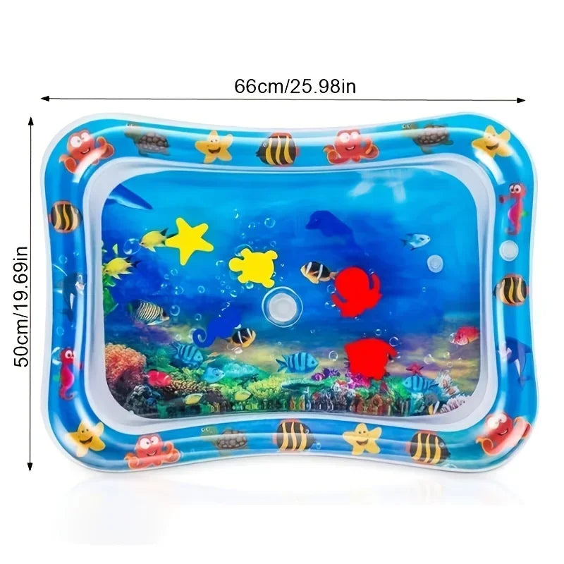 Inflatable Tummy Time Mat Premium Baby Play Mat Inflatable Water Cushion Interactive Baby Toys for Sensory Development