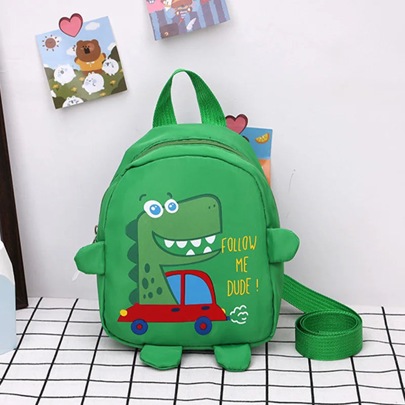 Kids Cartoon Mini Dinosaur Backpack – Anti-Lost Kindergarten Bag! 1PC