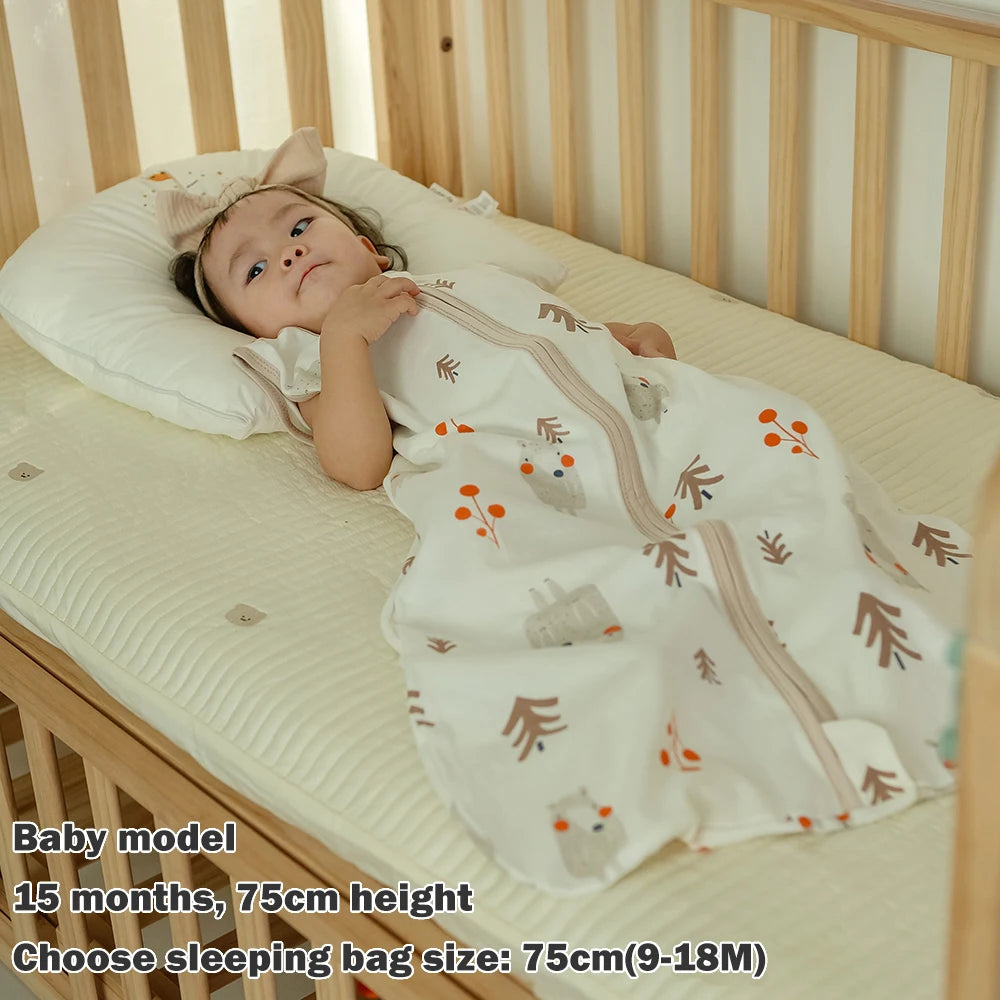 Baby Sleeping Bag – Thin Anti-Kick Sleepsack with Stars Print, 3-18 Months!