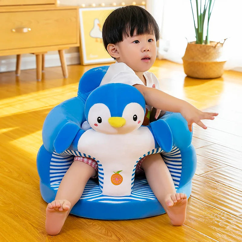 Baby Sofa Support Seat Cover – Plush Cartoon Chair for Toddlers, Washable & Comfortable! 1pc