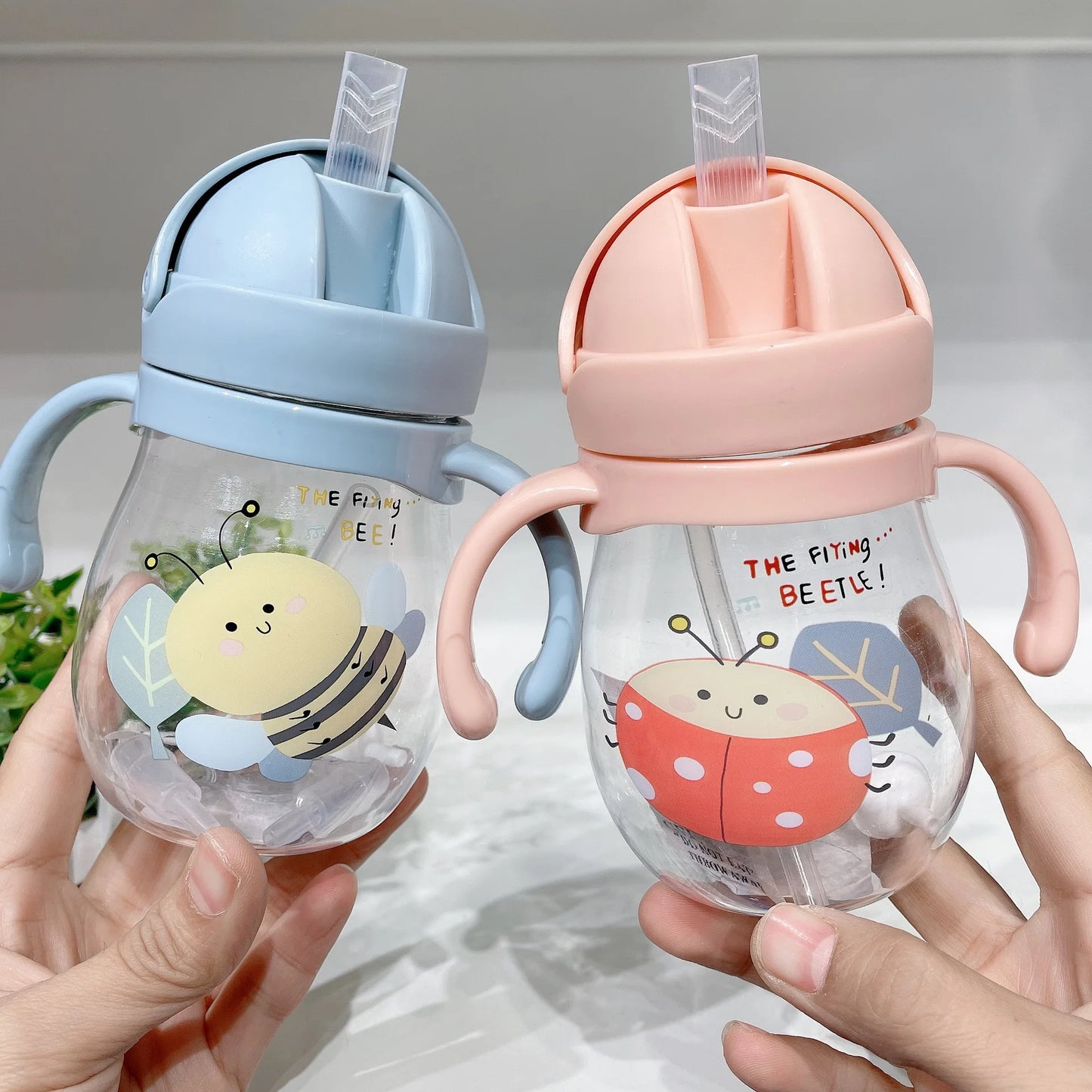 Cute Baby Water Cup with Straw – Anti-Choking Design for Kindergarten Kids