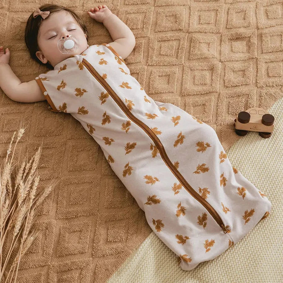 Baby Sleeping Bag – Sleeveless Cotton Swaddle with 2-Way Zipper for Easy Changes!