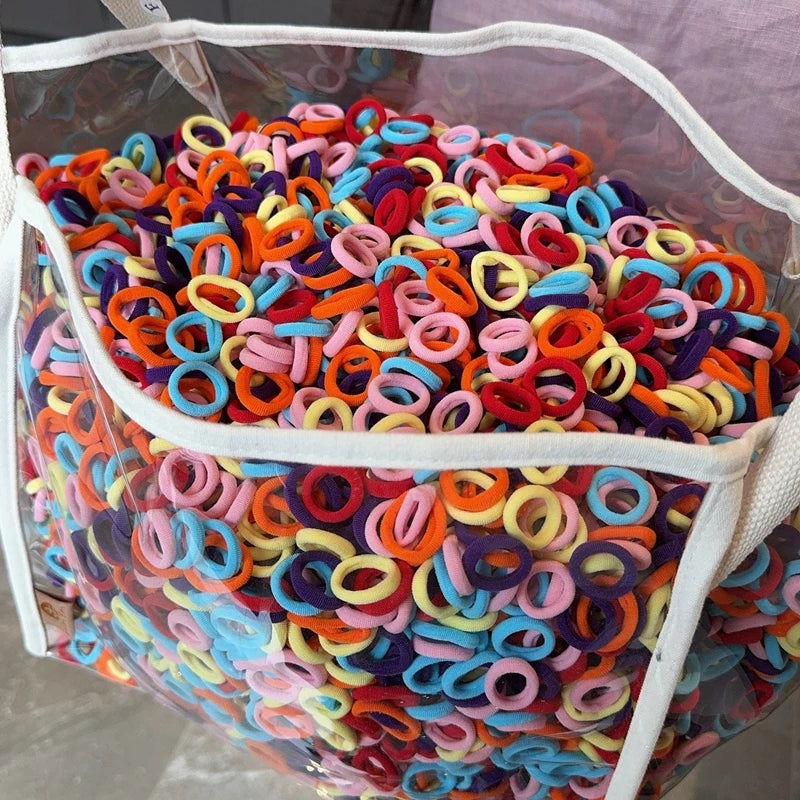 50PCS Colorful Nylon Hair Ties – Elastic Ponytail Holders for Girls, Perfect Hair Accessories!