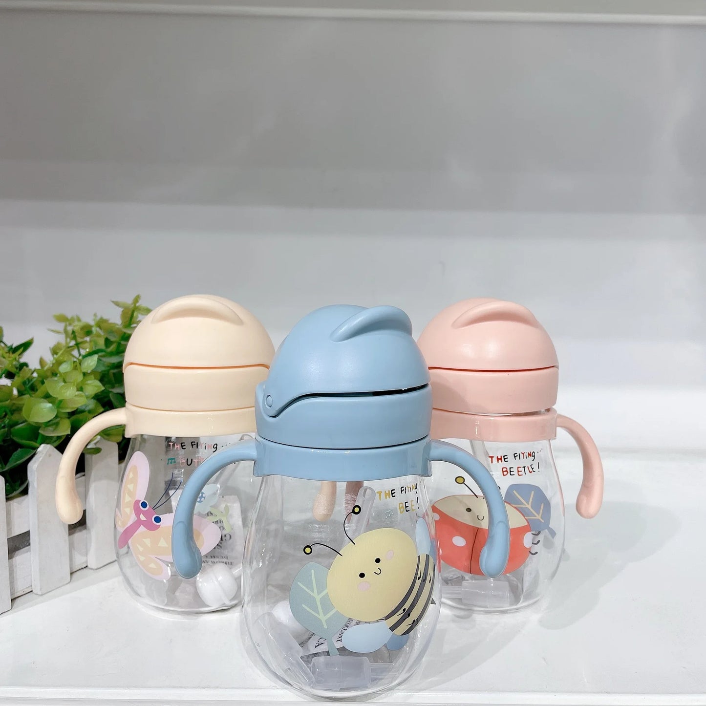 Cute Baby Water Cup with Straw – Anti-Choking Design for Kindergarten Kids