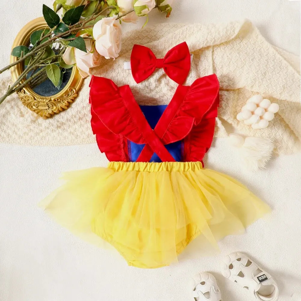 Baby Girl One-Piece Dress – Colorful Mesh Skirt for Summer Street Fashion!