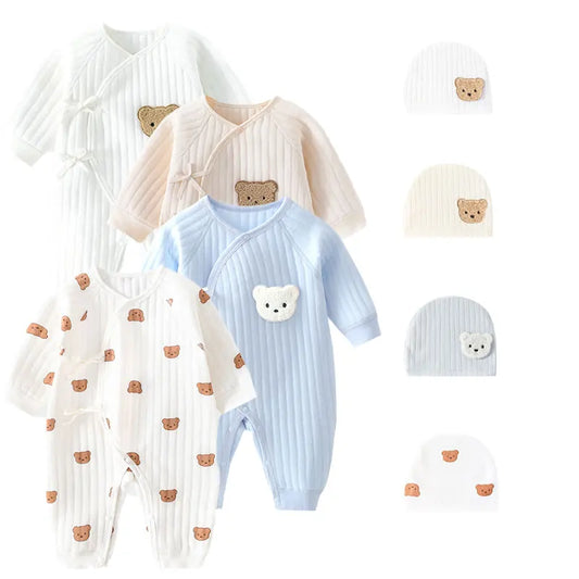 Baby Bodysuit Onesie – Cotton Toddler Wear for 0-6 Months, Thickened for Spring & Autumn!