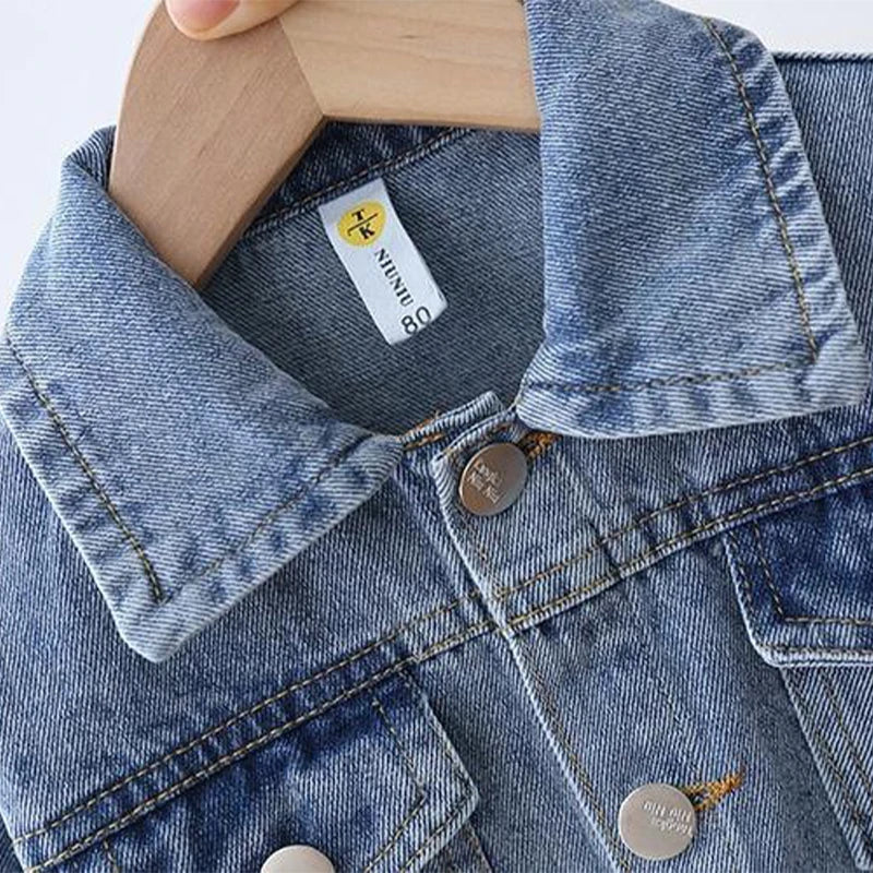 Fashion Cartoon Daisy Denim Jacket For Girls Coat Spring Autumn Children Outerwear Kids Casual Jackets Costume 2-7 Years