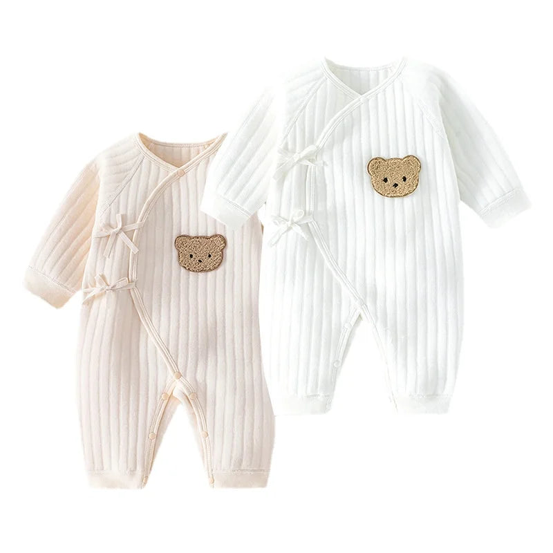 Baby Bodysuit Onesie – Cotton Toddler Wear for 0-6 Months, Thickened for Spring & Autumn!