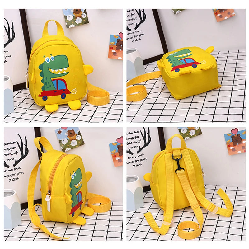 Kids Cartoon Mini Dinosaur Backpack – Anti-Lost Kindergarten Bag! 1PC