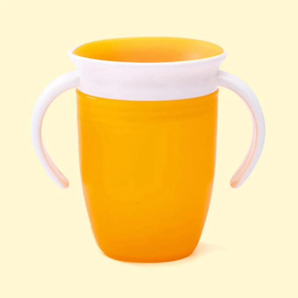 360° Rotating Baby Drinking Cup – Leakproof with Double Handles & Flip Lid!