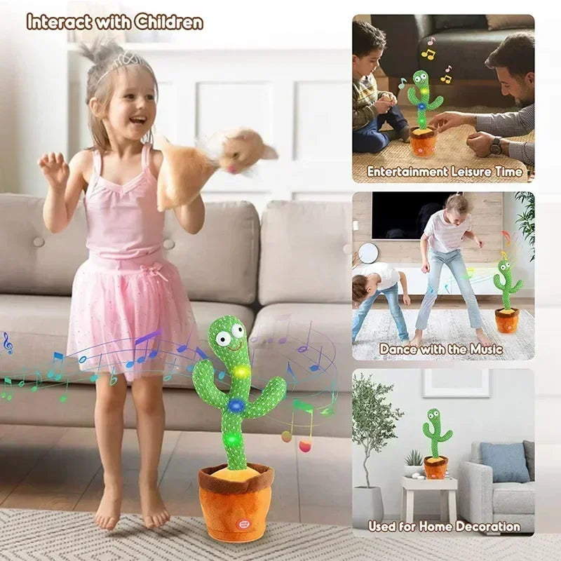 New Dancer Cactus Cactus Plush Toy Enchanting Flower Twisting Singing Glowing 2024