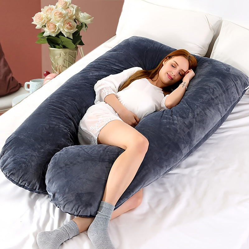 U-Shaped Pregnancy Pillow – Ultimate Comfort with Multifunctional Waist Support for Expecting Mothers!