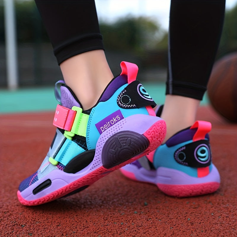 Girls' Cushioned Basketball Shoes – Non-Slip Athletic Sneakers for Spring & Summer!