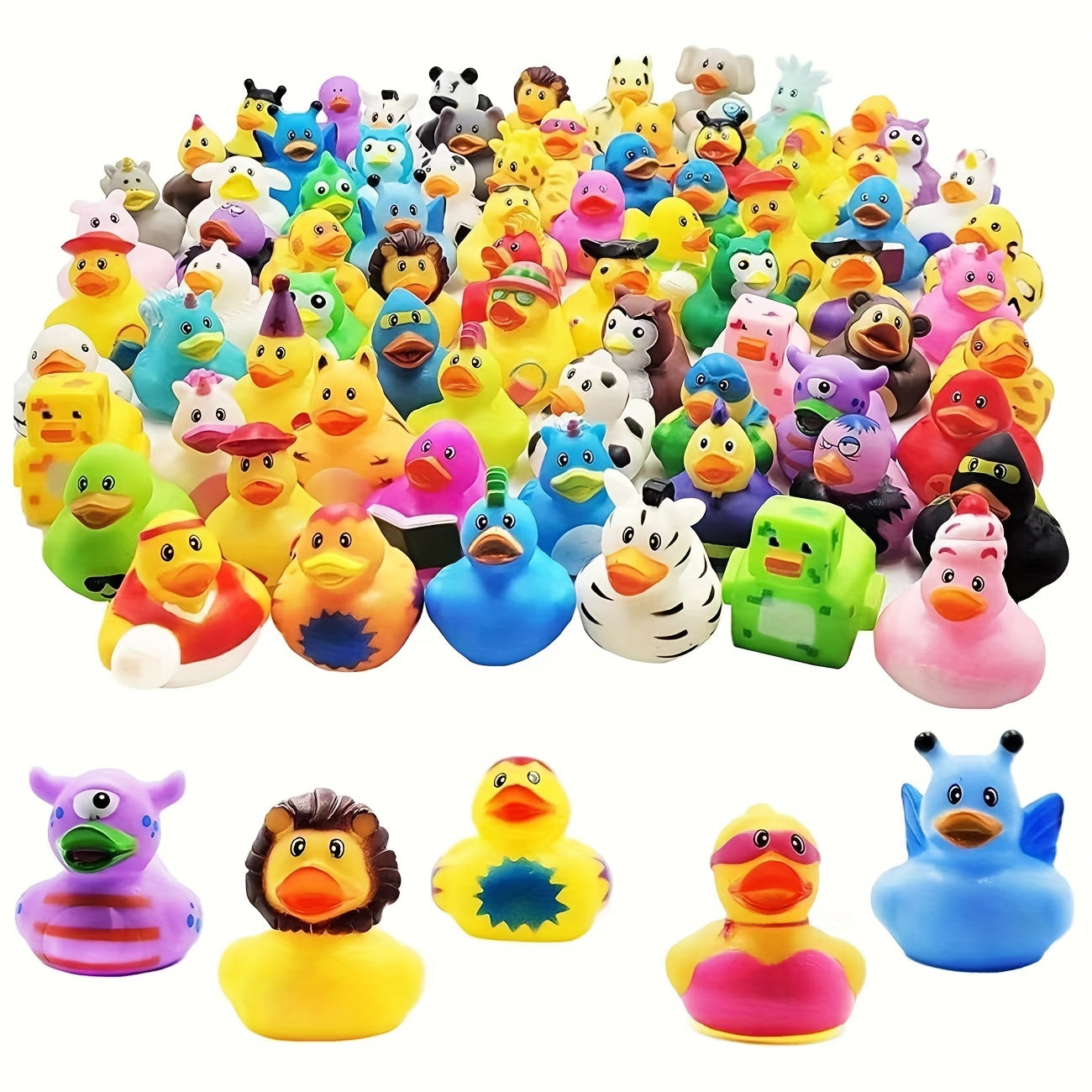 Colorful Rubber Ducks Bath Toys – Perfect for Kids' Pools, Beaches & Parties! 10/25/50pcs