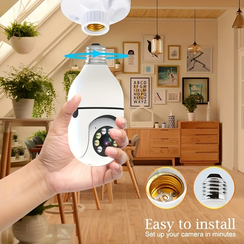 Smart 360° WiFi Security Camera – Motion Detection & Two-Way Audio for Indoor/Outdoor!