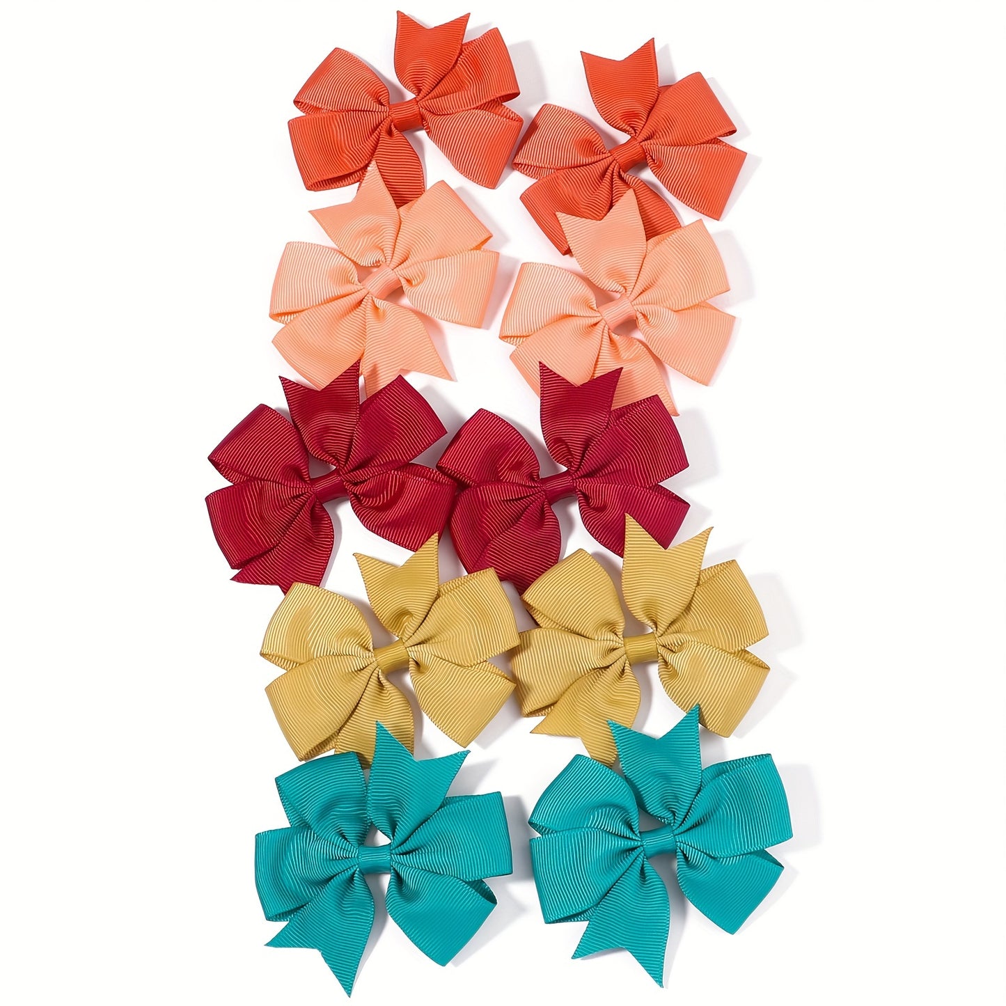 40PCS Random Color Bow Hair Clips Set – Cute Holiday Accessories for Girls!